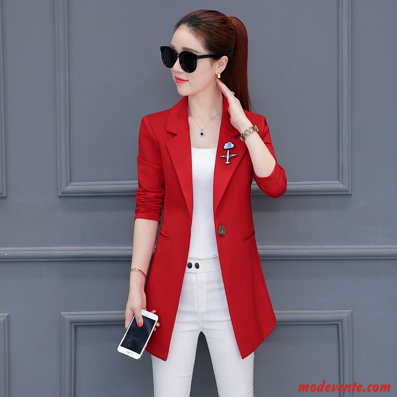 Blazer Femme Longue Printemps Veste De Costume Dame Kaki Une Veste