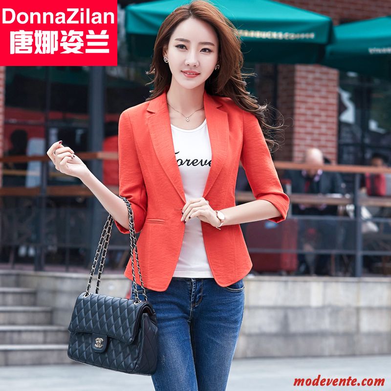 Blazer Femme Mince Décontractée Dame Slim Tempérament Veste De Costume Blanc Rouge Rose