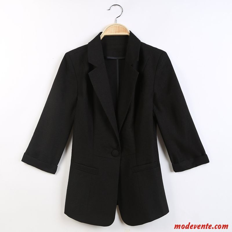 Blazer Femme Mode Décontractée Veste De Costume Mince Court Printemps Rose