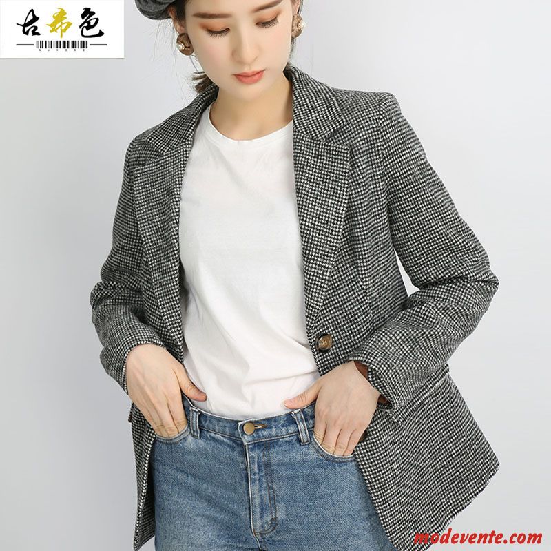 Blazer Femme Swallow Cerveau Veste De Costume Printemps Slim Dame Décontractée Clair