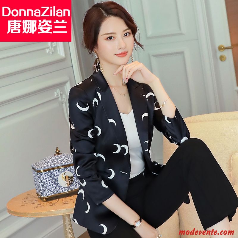 Blazer Femme Tempérament Manteau Mince Slim Décontractée Dame Blanc Rouge