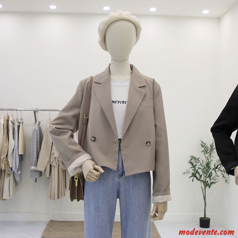 Blazer Femme Une Veste Court Veste De Costume L'automne Mode Mince Clair