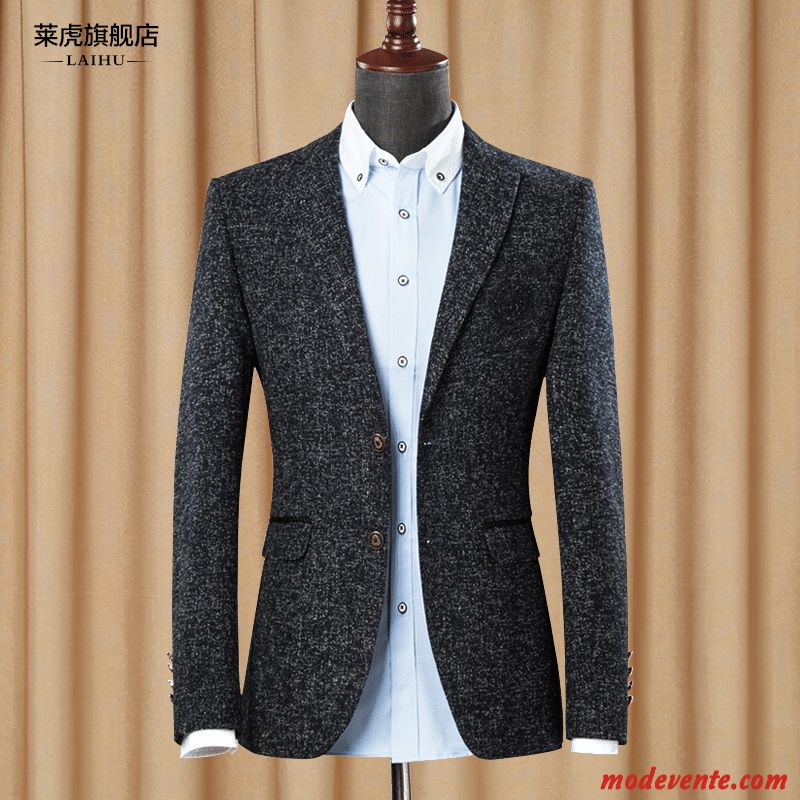 Blazer Homme Costume Décontractée L'automne Printemps Tendance Beau Gris