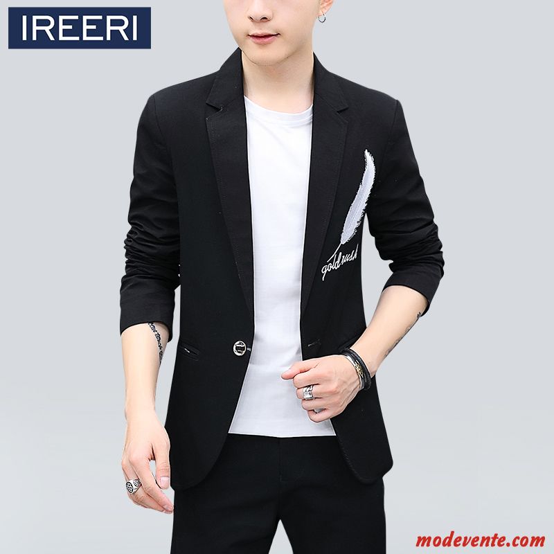 Blazer Homme Jeunesse Légère Beau Décontractée De Travail Étudiant Pure Gris Foncé