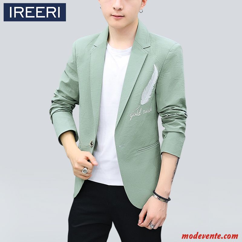 Blazer Homme Jeunesse Légère Beau Décontractée De Travail Étudiant Pure Gris Foncé