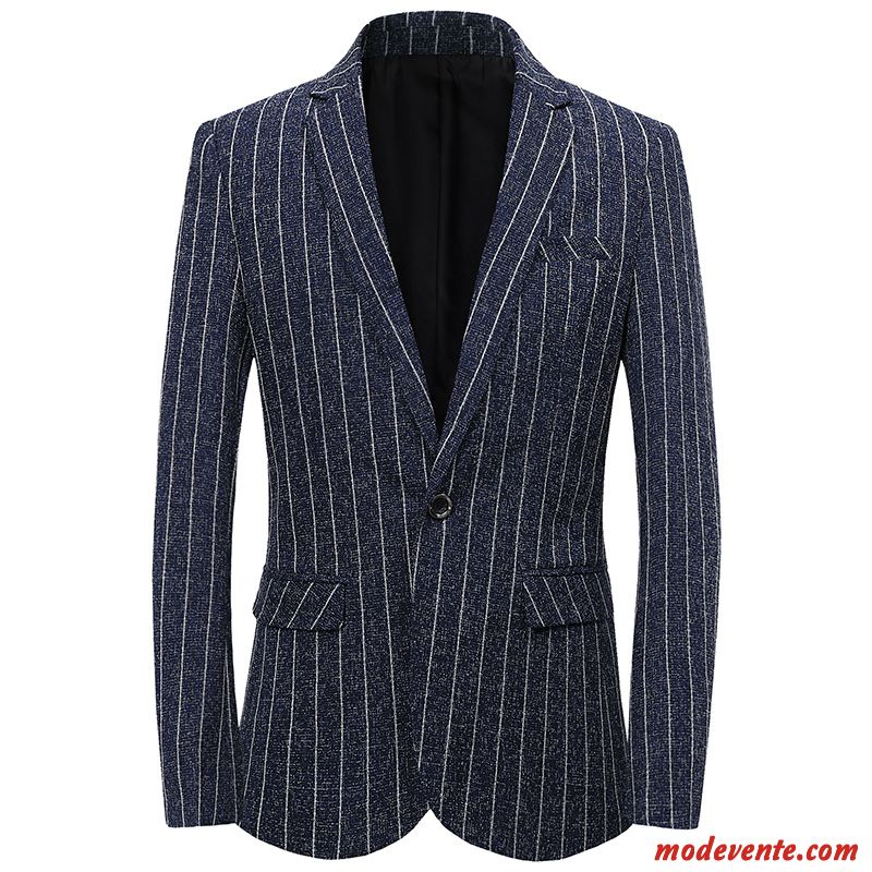 Blazer Homme Jeunesse Slim Légère Costume Tendance Manteau Noir Gris