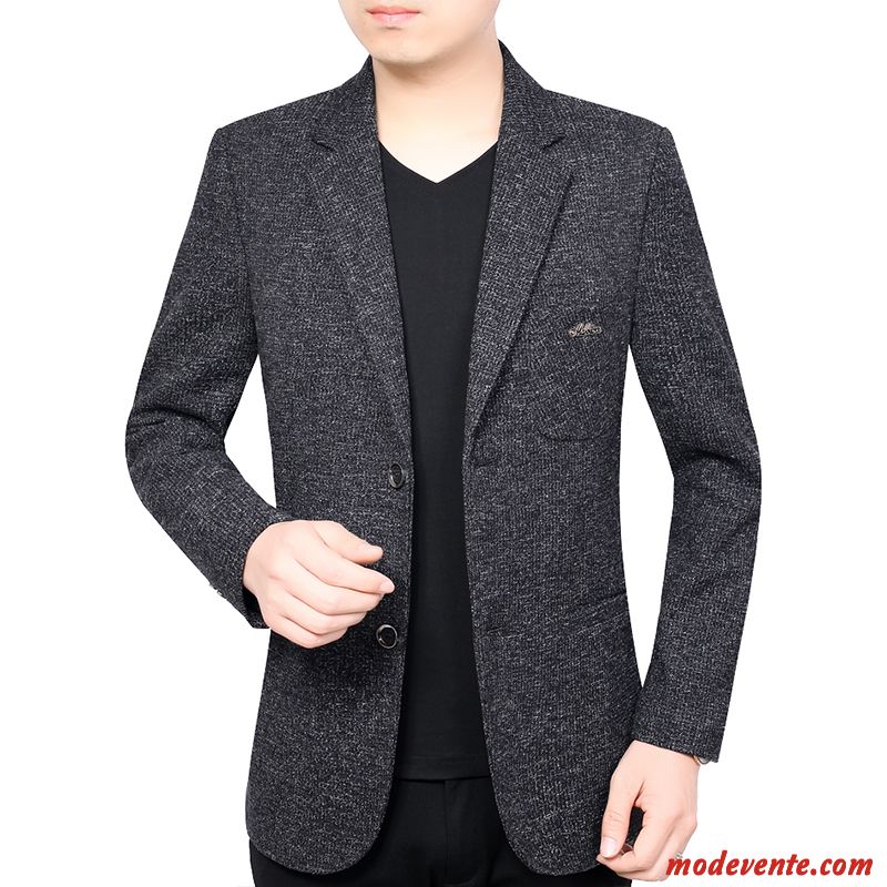 Blazer Homme Slim Décontractée Manteau Légère Costume Printemps Bleu Foncé