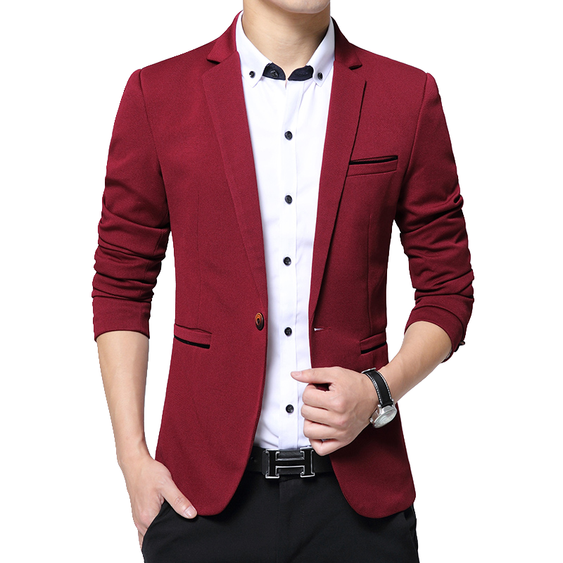 Blazer Homme Tendance Manteau Beau Petit Costume Anti-rides Décontractée Bleu