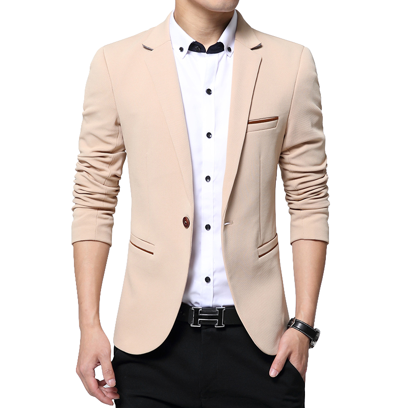 Blazer Homme Tendance Manteau Beau Petit Costume Anti-rides Décontractée Bleu