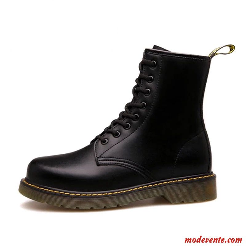 Bottes Homme En Cuir Angleterre Femme Bottes Martin Bureau Augmenté