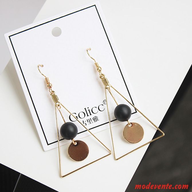 Boucles D'oreilles Femme Créatif Simple Réseau Longue Section Pendentif Tempérament Noir Rouge