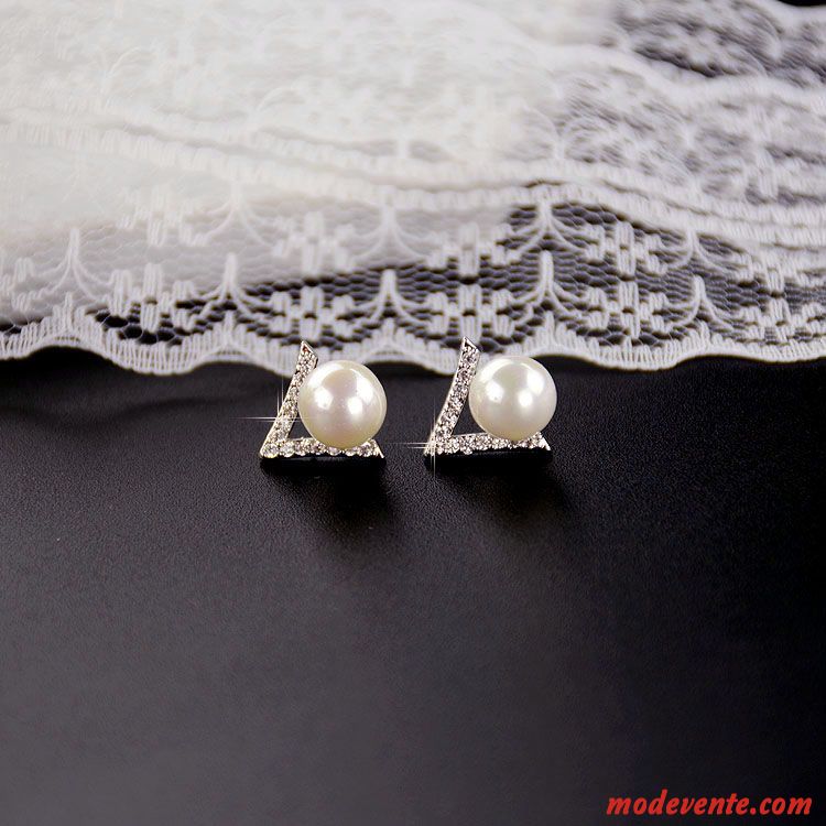 Boucles D'oreilles Femme Célébrité Tempérament Le Nouveau Mode Tendance Perle Argent