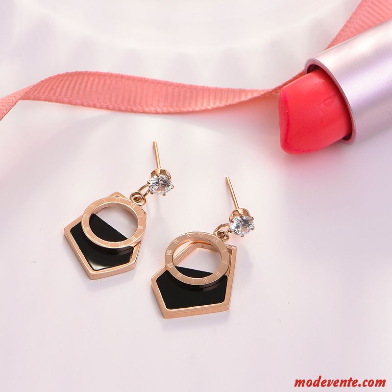 Boucles D'oreilles Femme Lettre Amour All-match Simple Tempérament Or