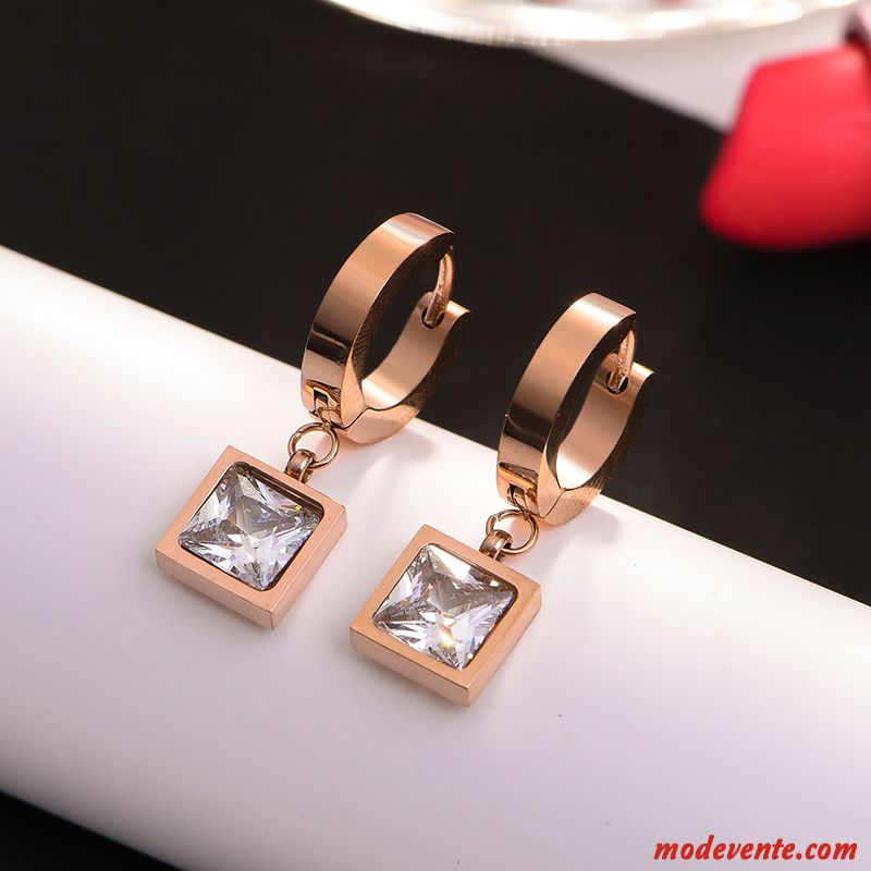 Boucles D'oreilles Femme Lettre Amour All-match Simple Tempérament Or