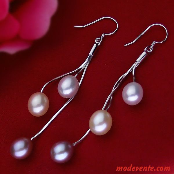 Boucles D'oreilles Femme Longue Longue Section Modèles Féminins Tassel Perle Argent