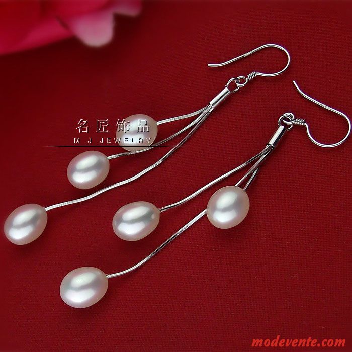 Boucles D'oreilles Femme Longue Longue Section Modèles Féminins Tassel Perle Argent