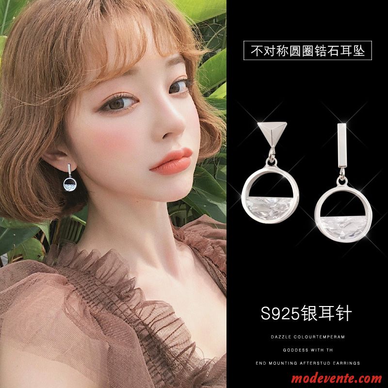 Boucles D'oreilles Femme Personnalité Exquis Pure All-match Tempérament Petite Taille Or Argent