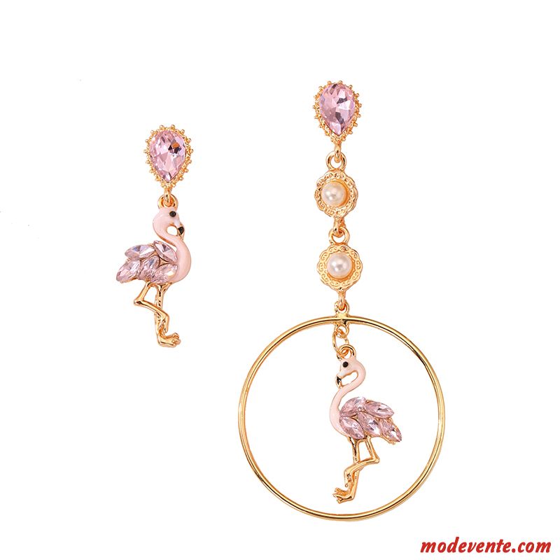 Boucles D'oreilles Femme Petit Longue Section Mode Personnalité Réseau Vacances Rouge Or