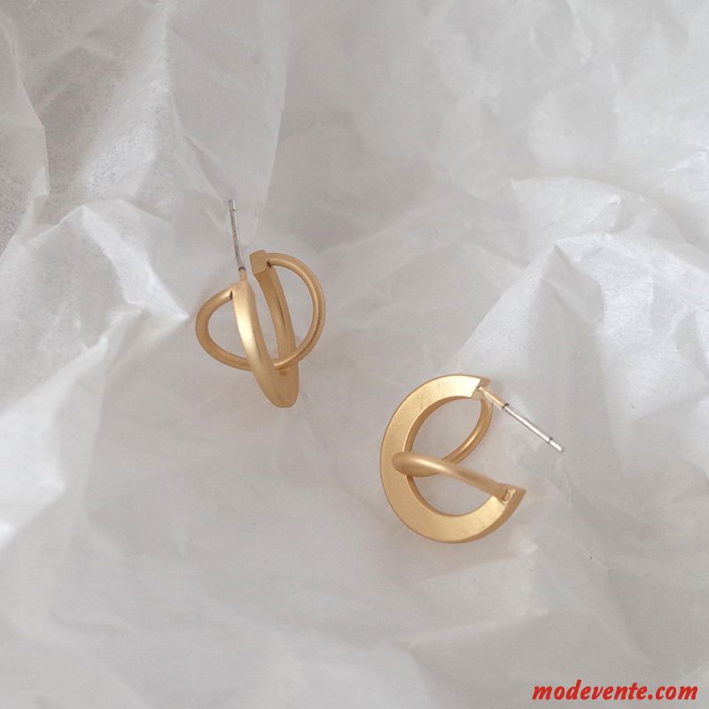 Boucles D'oreilles Femme Petit Rétro Or Argent