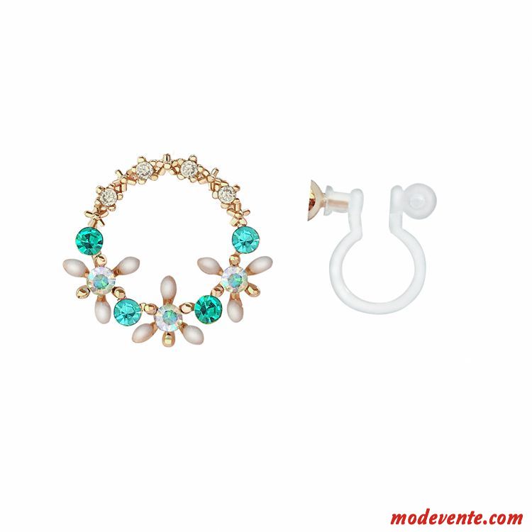 Boucles D'oreilles Femme Pure Tempérament Fleurs Personnalité Réseau Simple Rouge Or Argent