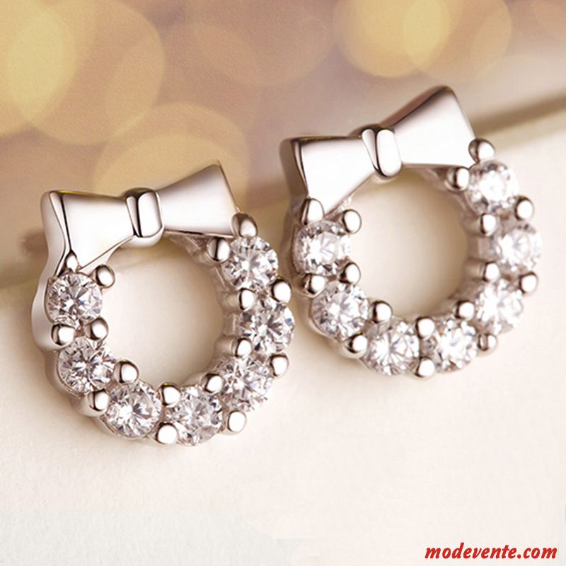 Boucles D'oreilles Femme Simple Aile Accessoires Mode Doux Bien Argent