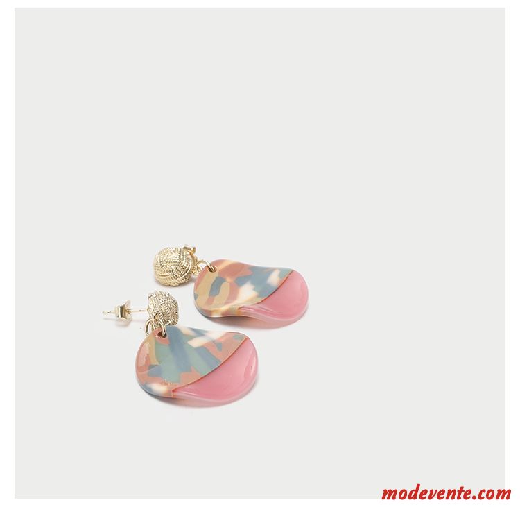 Boucles D'oreilles Femme Simple All-match Vacances Rose