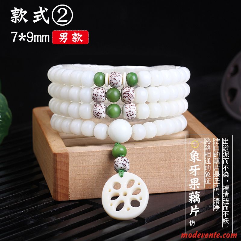 Bracelet Homme Femme Naturel Chandail Amoureux Blanc