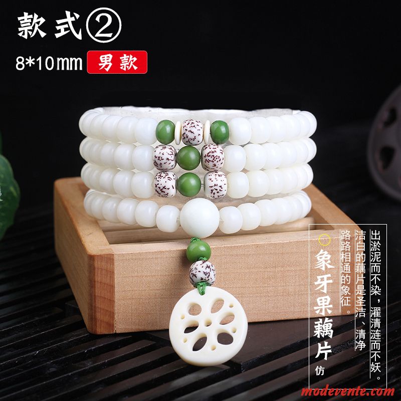 Bracelet Homme Femme Naturel Chandail Amoureux Blanc