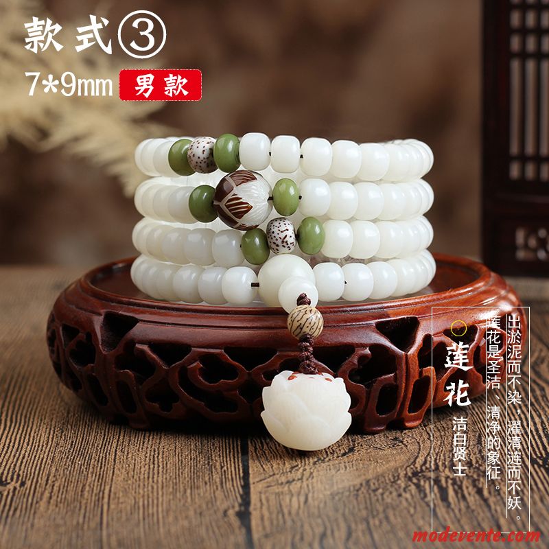 Bracelet Homme Femme Naturel Chandail Amoureux Blanc