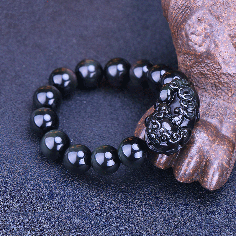 Bracelet Homme Gros Naturel Noir