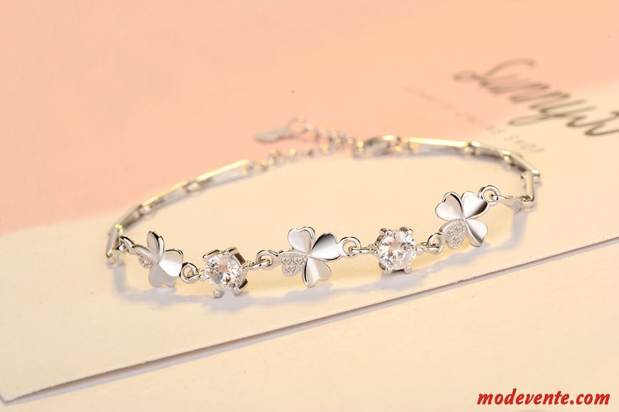 Bracelets Femme Mode Pure All-match Doux Cadeau D'anniversaire Accessoires Argent