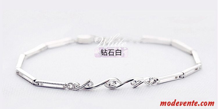 Bracelets Femme Mode Pure All-match Doux Cadeau D'anniversaire Accessoires Argent