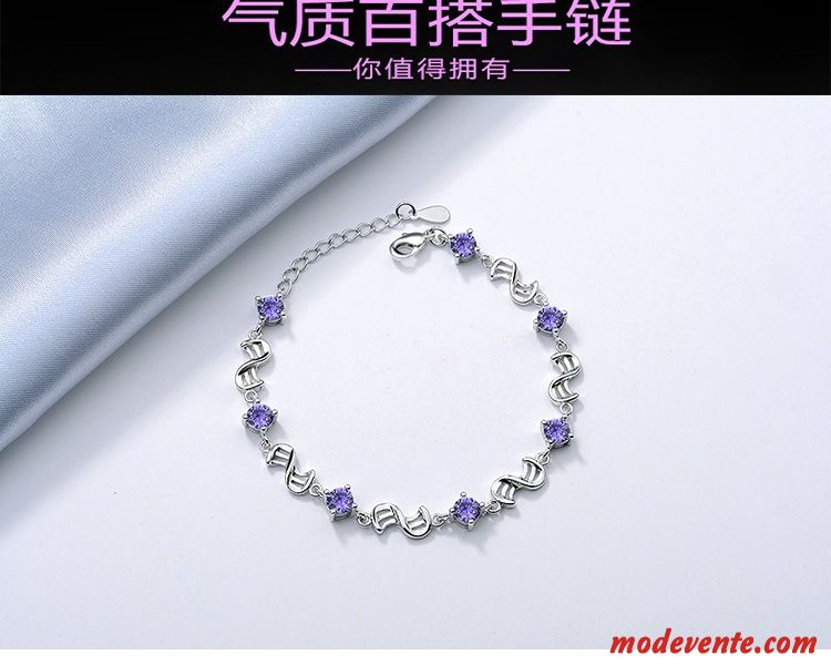Bracelets Femme Mode Pure All-match Doux Cadeau D'anniversaire Accessoires Argent