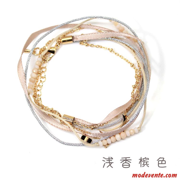 Bracelets Femme Simple Filles Étudiant Multifonctions Ruban Accessoires Blanc