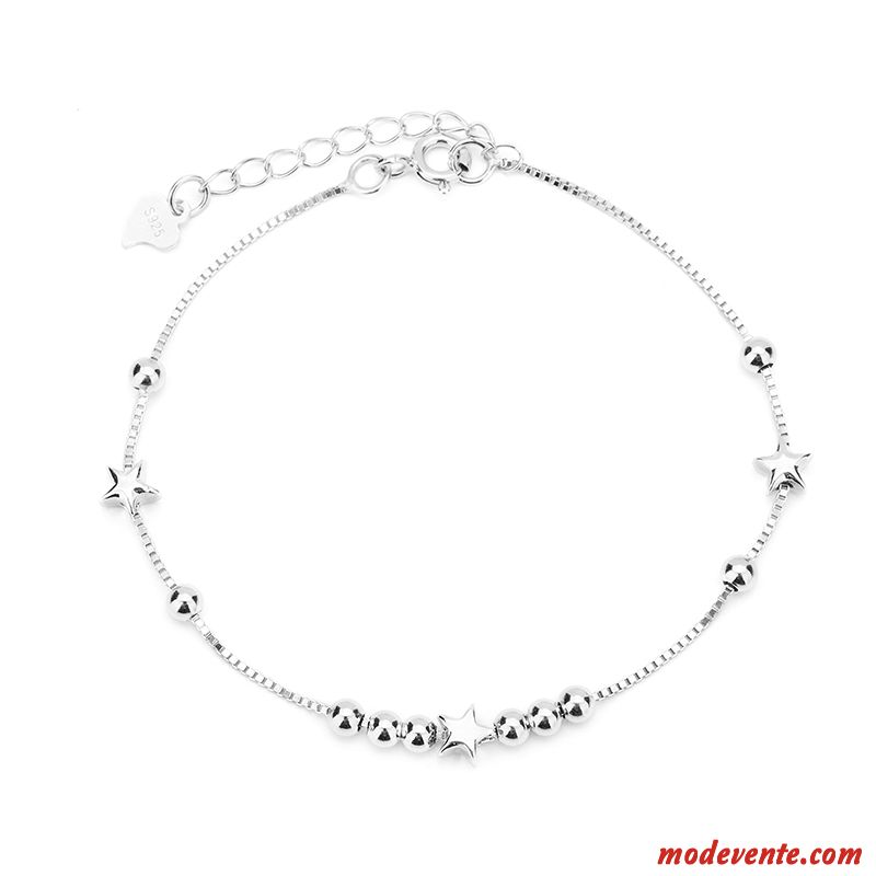 Bracelets Femme Simple Personnalité Frais Populaire Pure Étudiant Argent