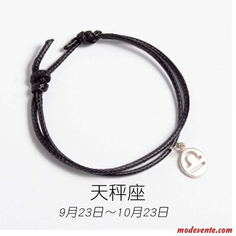 Bracelets Femme Étudiant All-match Simple Amoureux Noir