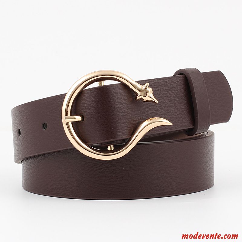 Ceinture Femme All-match Mode Simple Loisir Jeans Personnalité Noir Violet