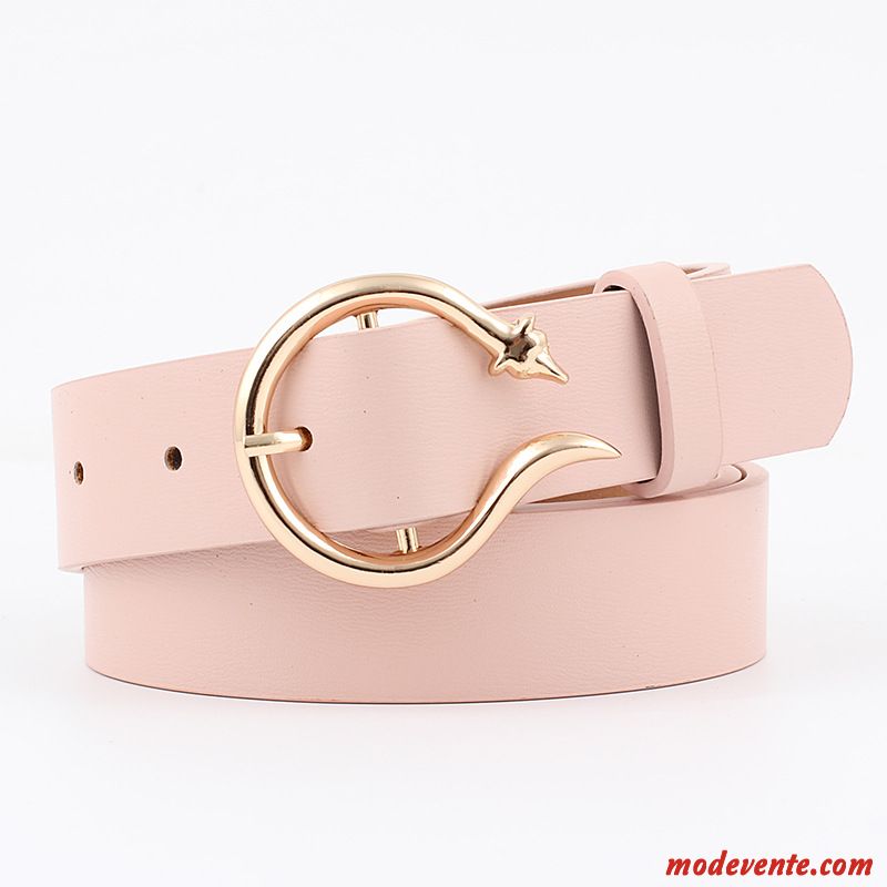 Ceinture Femme All-match Mode Simple Loisir Jeans Personnalité Noir Violet