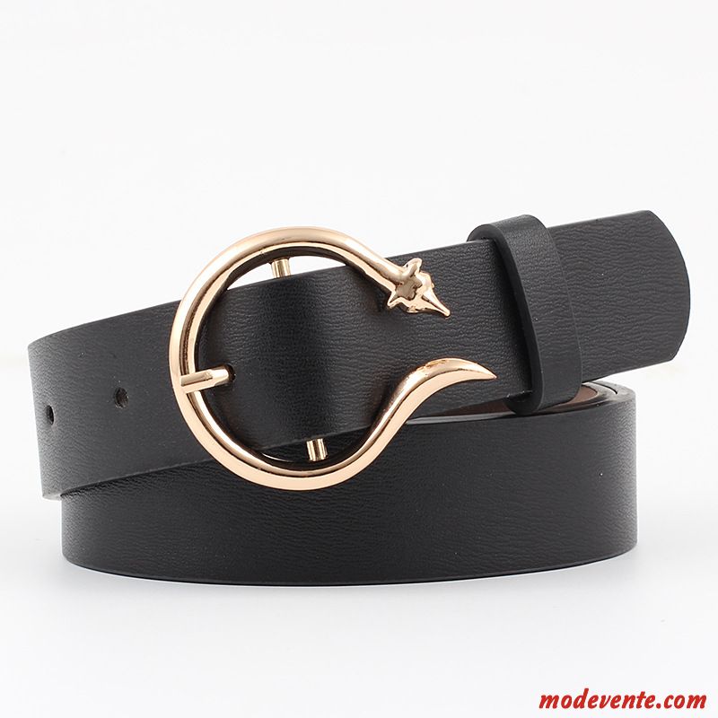 Ceinture Femme All-match Mode Simple Loisir Jeans Personnalité Noir Violet