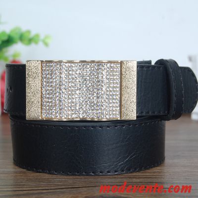 Ceinture Femme Cristal Pierres De Strass Décoration Simple Bien All-match Rose