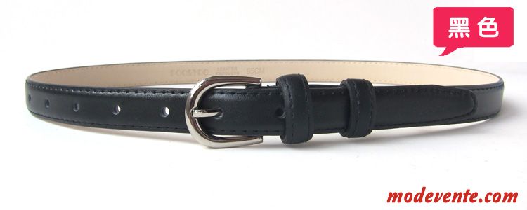 Ceinture Femme Cuir De Vache Cuir Véritable Mode Décoration Simple All-match Blanc Noir Rose Gris