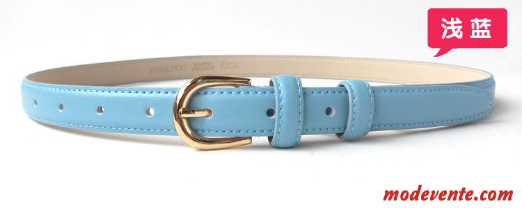 Ceinture Femme Cuir De Vache Cuir Véritable Mode Décoration Simple All-match Blanc Noir Rose Gris