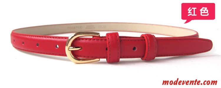 Ceinture Femme Cuir De Vache Cuir Véritable Mode Décoration Simple All-match Blanc Noir Rose Gris