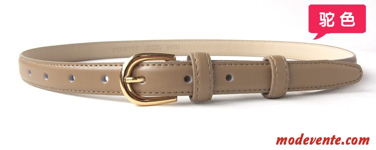 Ceinture Femme Cuir De Vache Cuir Véritable Mode Décoration Simple All-match Blanc Noir Rose Gris