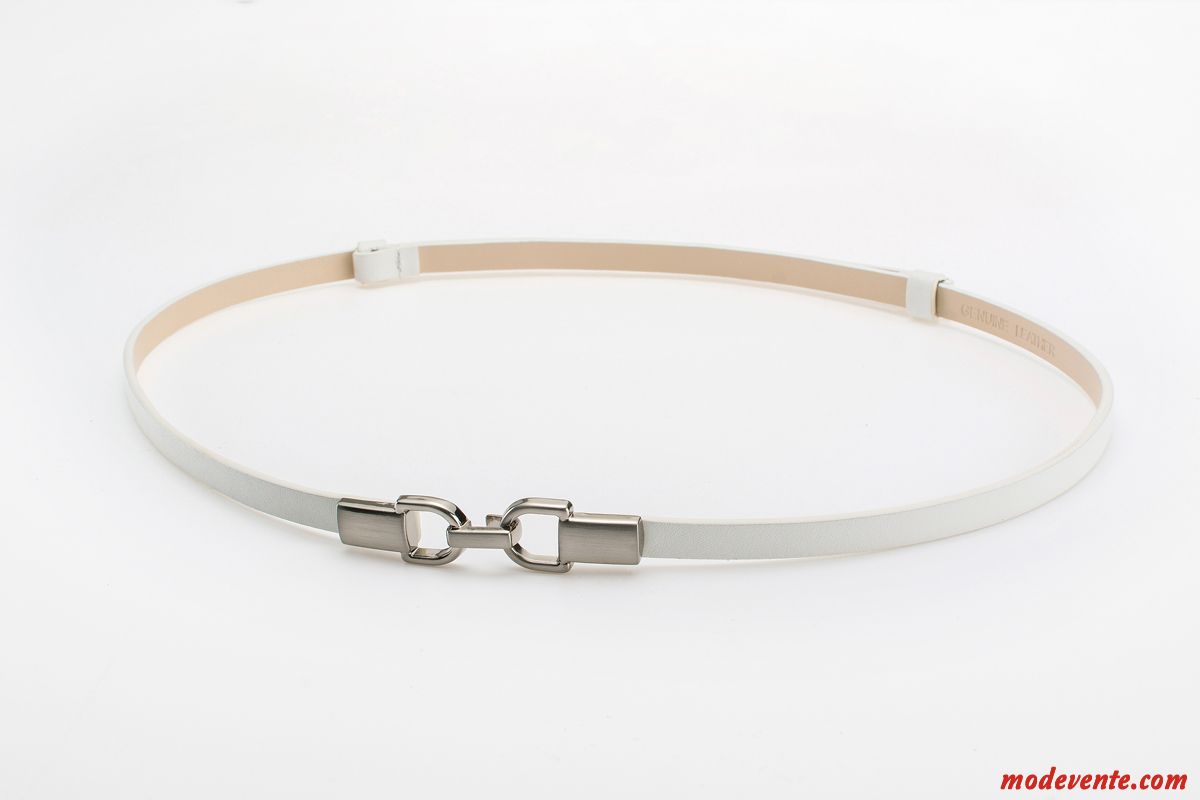 Ceinture Femme Cuir Véritable All-match Bien Décoration Le Nouveau Tendance Blanc Noir