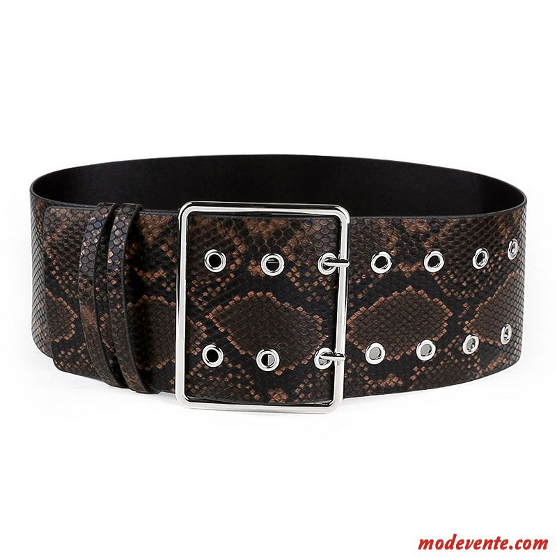 Ceinture Femme Décoration All-match Ultra Accessoires Rétro Qualité Noir