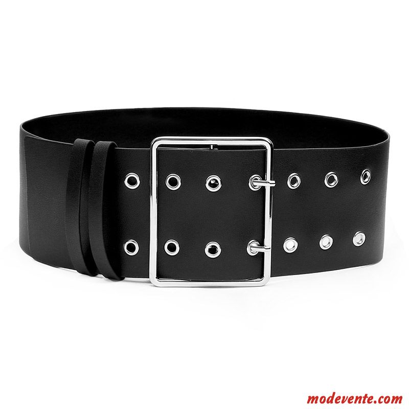 Ceinture Femme Décoration All-match Ultra Accessoires Rétro Qualité Noir