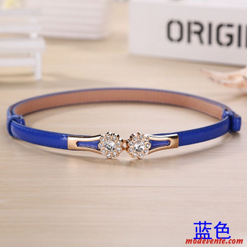 Ceinture Femme Décoration Bien All-match Mode Rouge