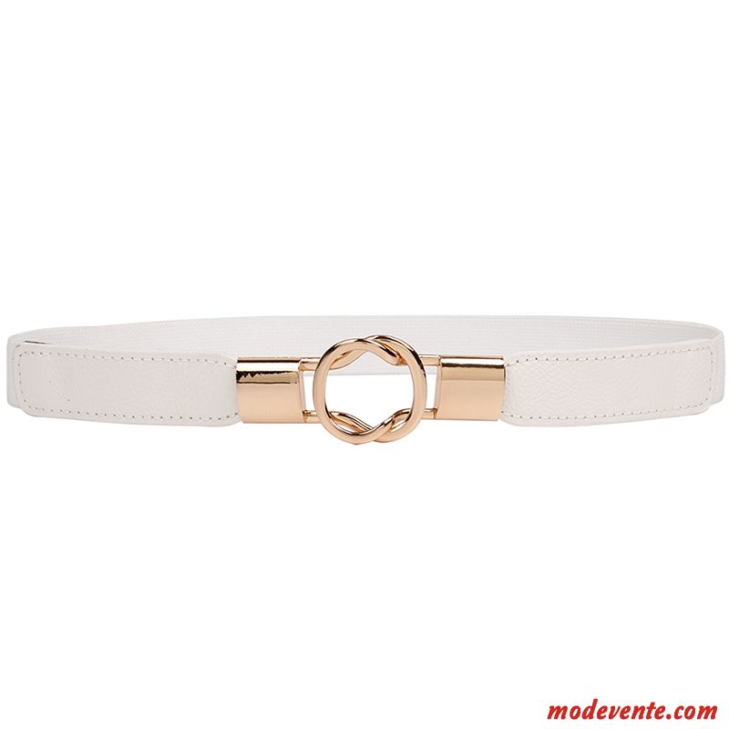 Ceinture Femme Le Nouveau Décoration Bien Élastique Élasticité Simple Noir