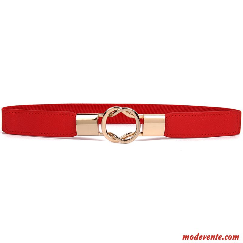 Ceinture Femme Le Nouveau Décoration Bien Élastique Élasticité Simple Noir